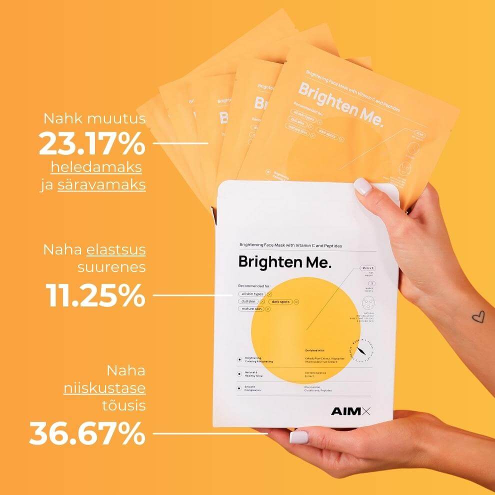 Brighten Me Näomask C-vitamiiniga lehtmask kasutegurid