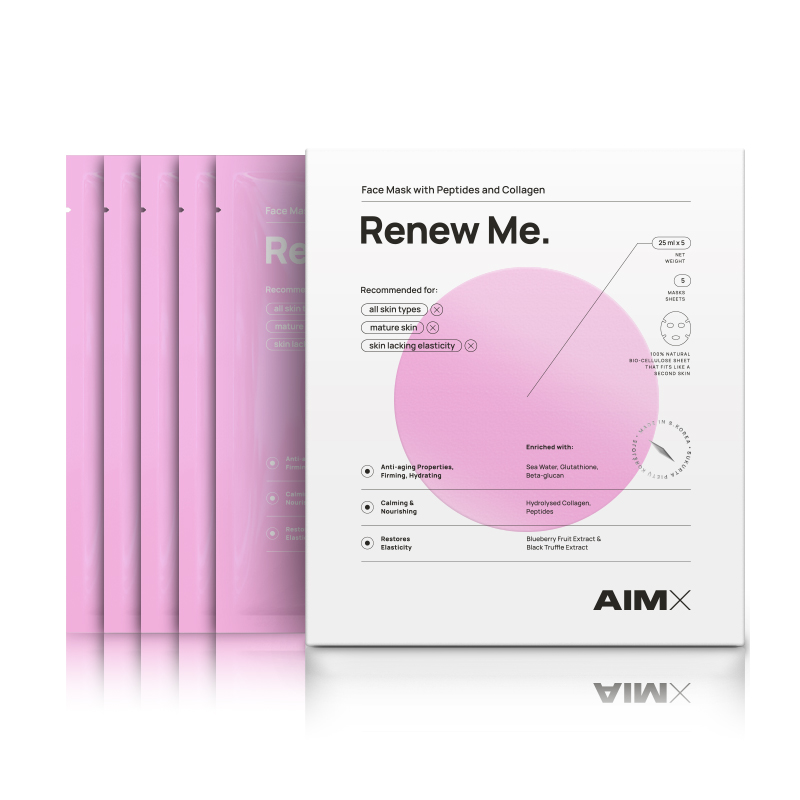 Renew ME – Elustav näomask karp viie lehtmaskiga